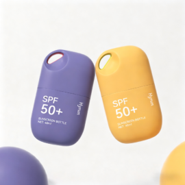 sunscreen blue/orange/pink/yellow bottle​s