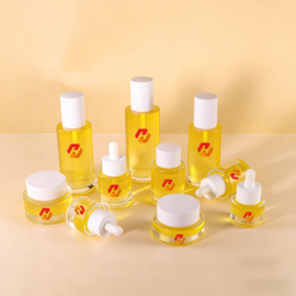 Glass Makeup Jars with PP Caps | 15ml-150ml Clear Skincare Jar Set | Hyrun