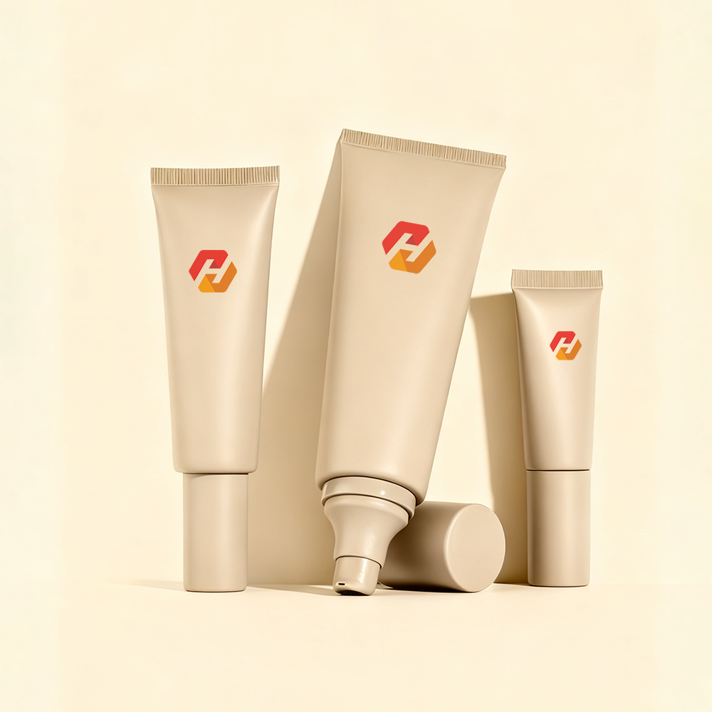 Monochrome PE Sunscreen Tubes with Matching PP Pump | 25ml-80ml Squeeze Tube | Hyrun