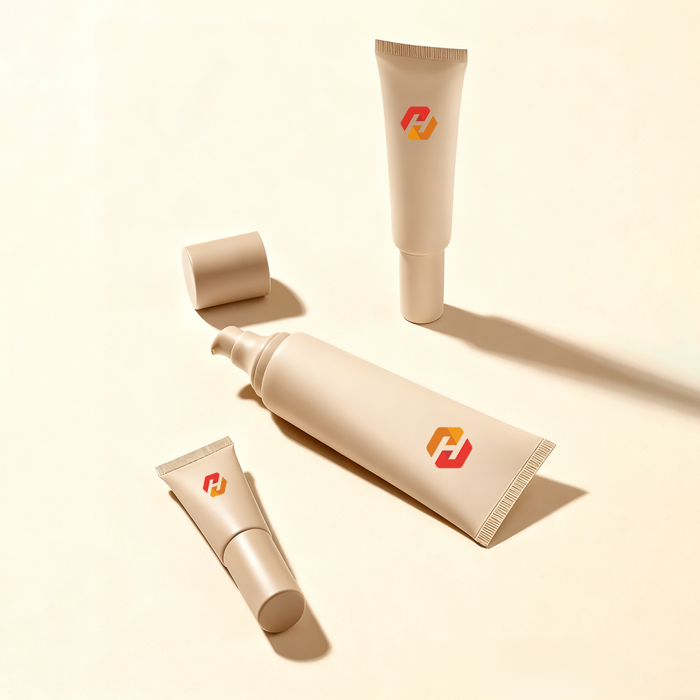Monochrome PE Sunscreen Tubes with Matching PP Pump | 25ml-80ml Squeeze Tube | Hyrun - Image 4