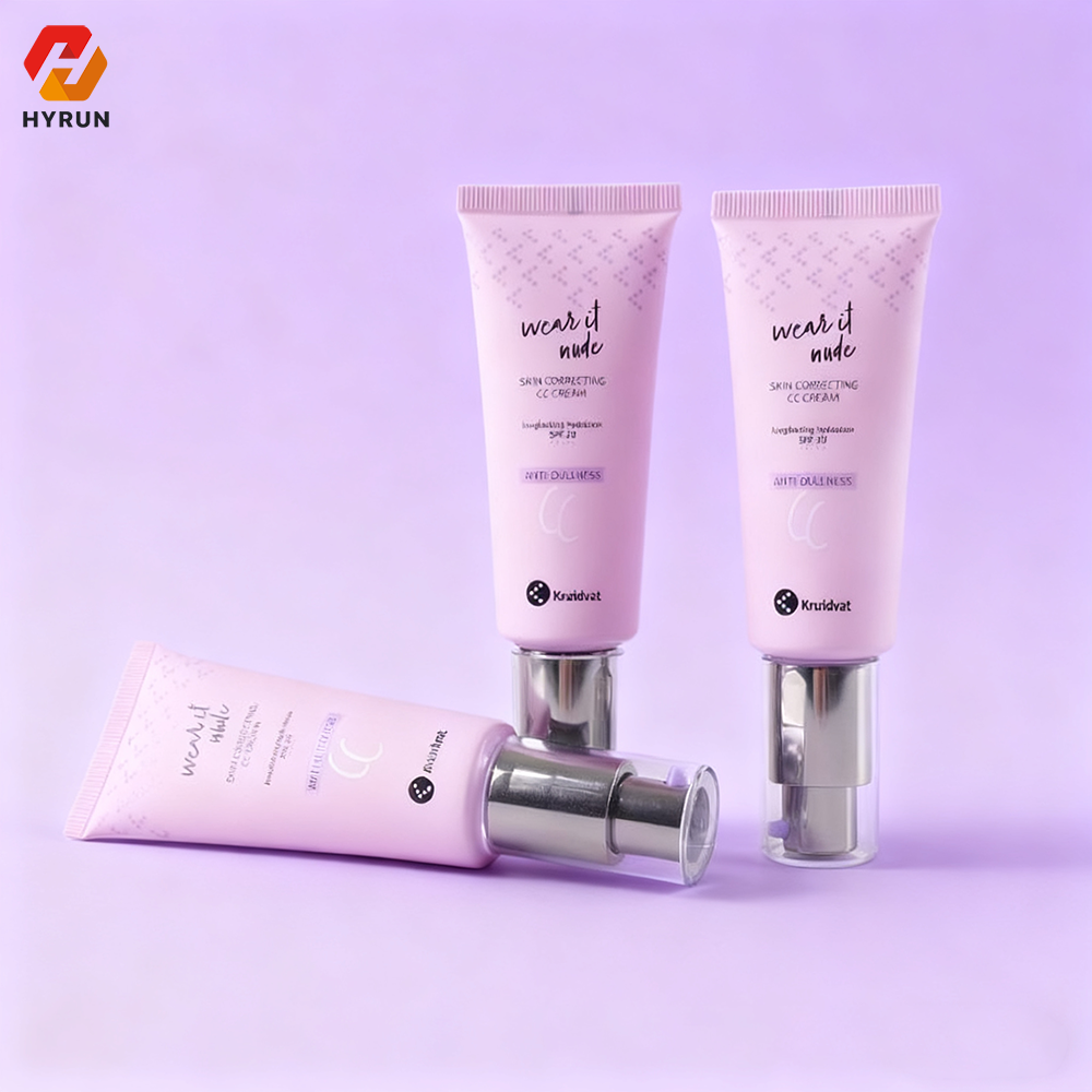PE Sunscreen Tubes with PP Airless Pump | 20ml-70ml Squeeze Tube for CC Cream | Hyrun - Image 2