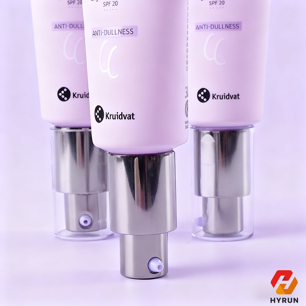 PE Sunscreen Tubes with PP Airless Pump | 20ml-70ml Squeeze Tube for CC Cream | Hyrun - Image 4