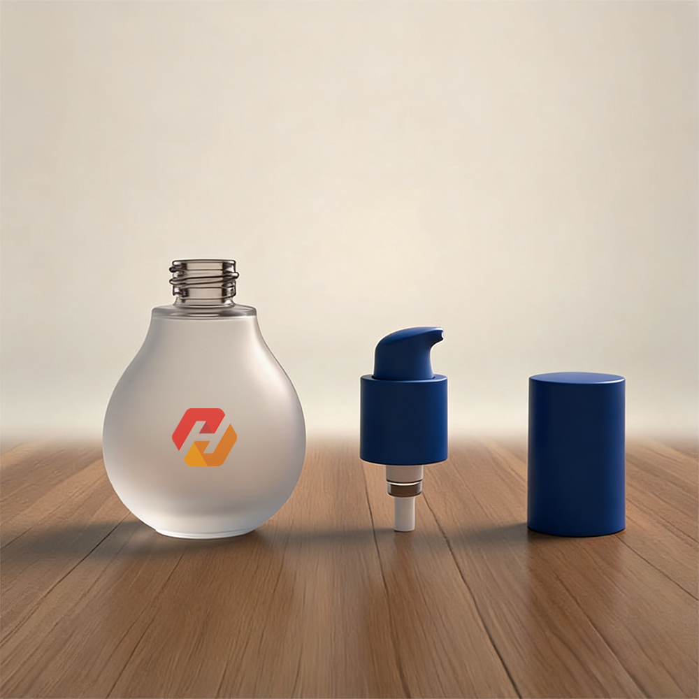 Wholesale Frosted Glass Pump Bottle | Custom 30ml Pear Shape Bottle Supplier | Hyrun - Image 2