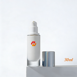 Frosted Glass Serum Bottle with Thick Base | 30ml Heavy Bottom Bottle with PP Pump | Hyrun