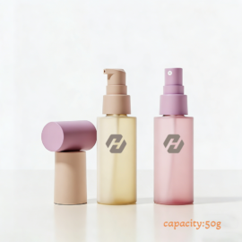 PET Airless Bottles with PP Lotion Pump & Mist Sprayer | 50ml Custom Serum Bottle | Hyrun