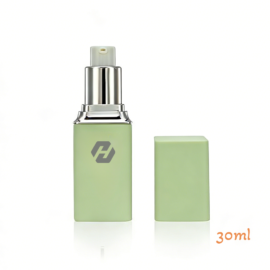 Square Foundation Bottle with Pump | 30ml Matte Glass Cosmetics Jar | Hyrun