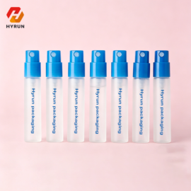 Frosted Glass Refillable Perfume Bottle 2ml with Precision Sprayer Pump