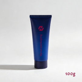 High-Gloss Facial Wash Tube with Luxury Red Stamping Logo